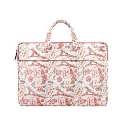 NNEDSZ Waterproof Canvas Laptop Handbag - Fits 14.1 Inch