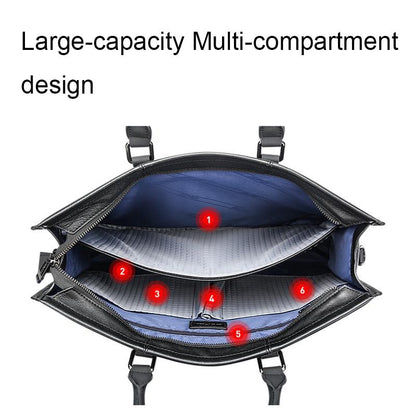 NNEDSZ Black Waterproof Laptop Handbag - Multifunctional Business Wearable