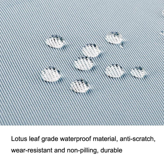 NNEDSZ Computer Handheld Messenger Bag For Apple Macbook / Huawei / Xiaomi / Basne - Ladder Tape Light Blue + Gray Pu Power Package