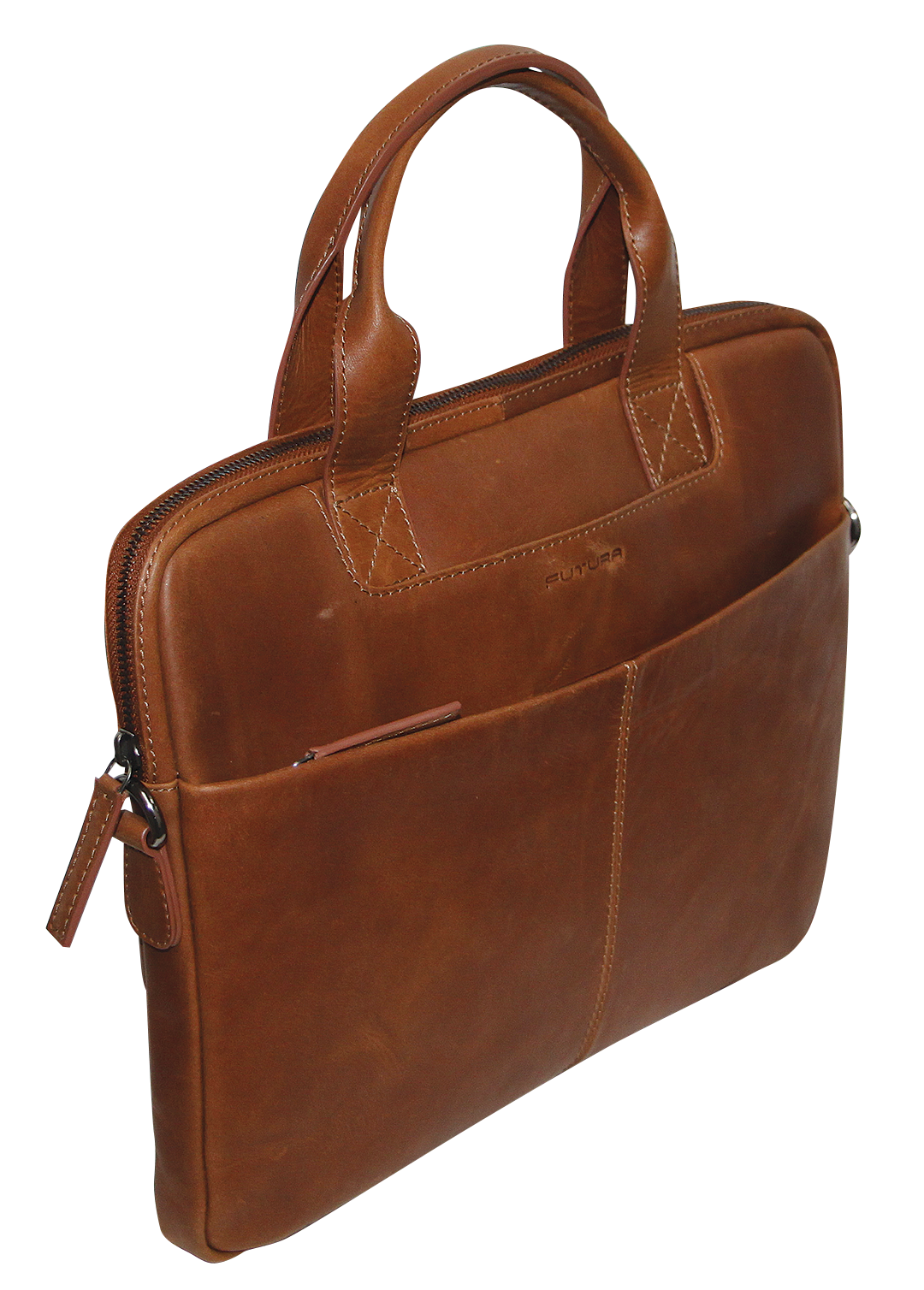 NNEDSZ Futura Mens Slimline Laptop Bag Satchel Handbag Handles College - Brown