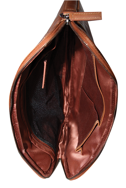 NNEDSZ Futura Mens Slimline Laptop Bag Satchel Handbag Handles College - Brown