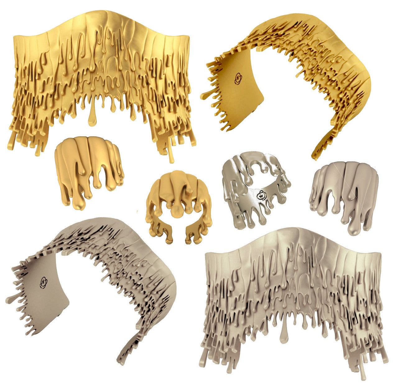 Antonio Wehrli Gravity Paint Drip Ring: Art into Jewelry-Sterling Silver