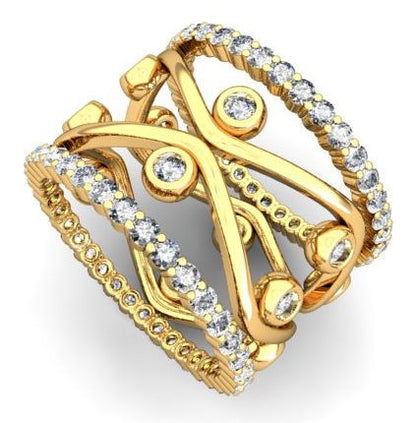 Stacking Rings-Eternity-White diamonds-18K-3