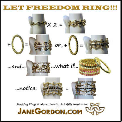 Stacking Rings-Eternity-White diamonds-18K-10