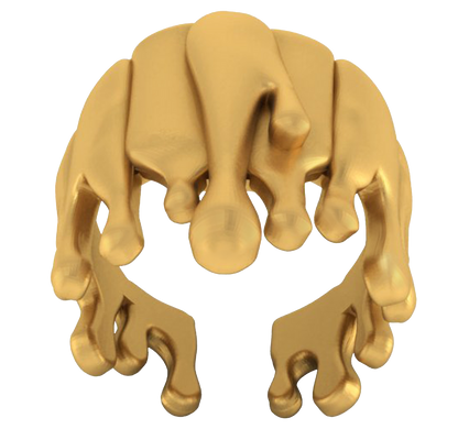 Antonio Wehrli Gravity Paint Drip Ring: Art into Jewelry-Sterling Silver