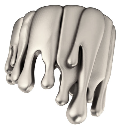 Antonio Wehrli Gravity Paint Drip Ring: Art into Jewelry-Sterling Silver