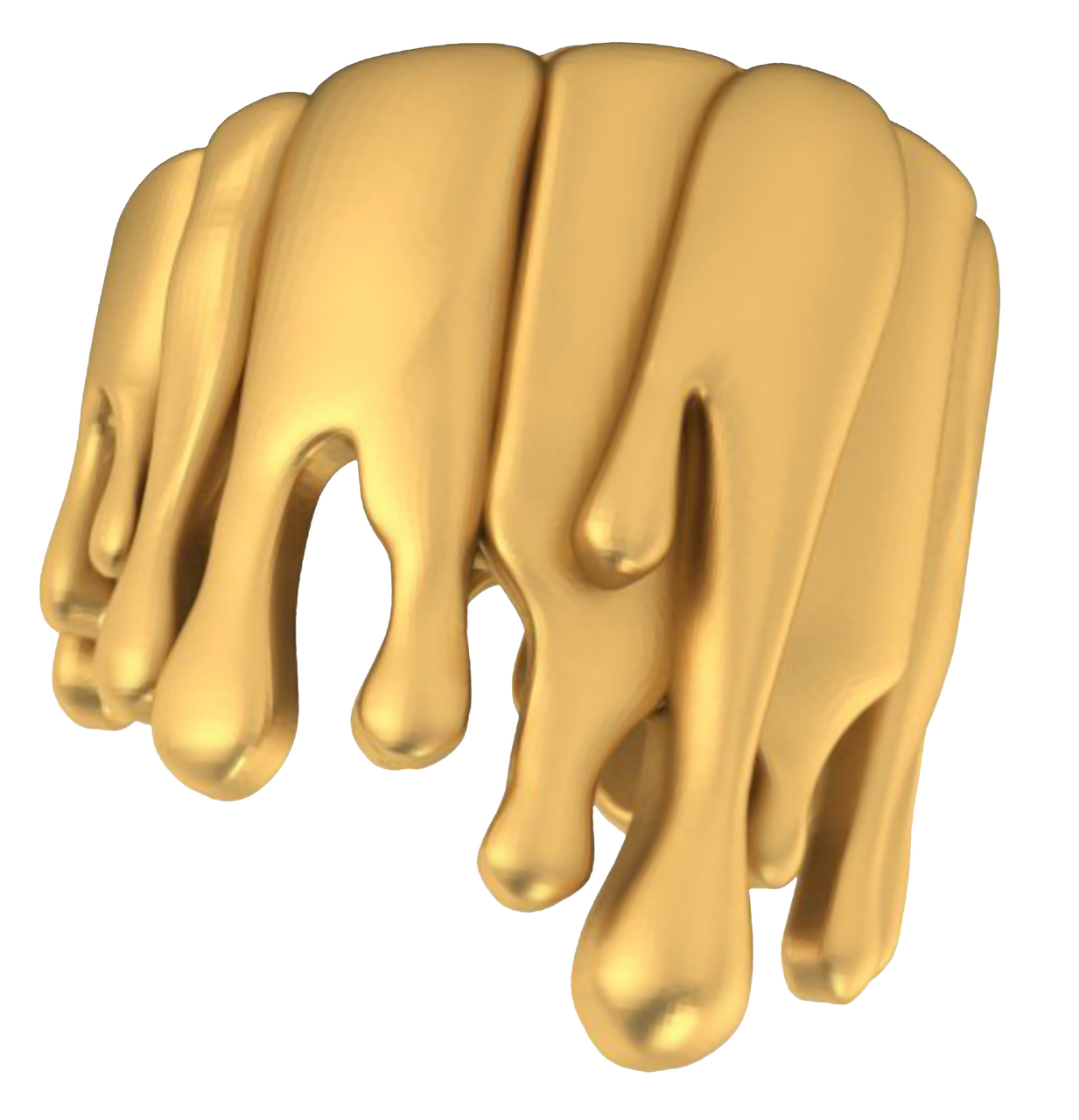 Antonio Wehrli Gravity Paint Drip Ring: Art into Jewelry-Silver & 18K Gold Plate