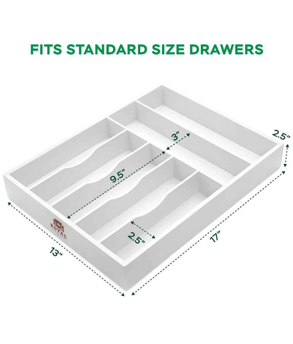 White Silverware Tray