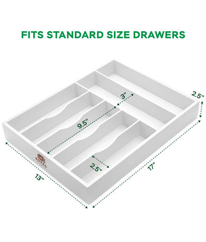 White Silverware Tray