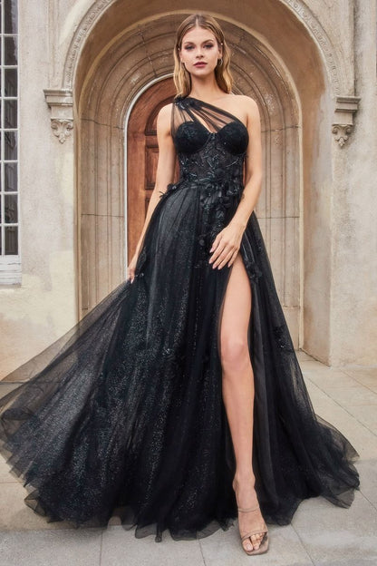 Leila One Shoulder Gown-0