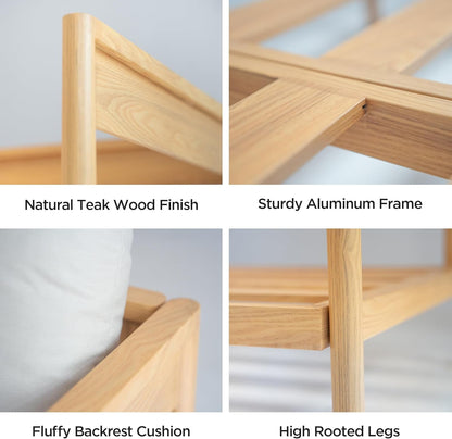 Modern Outdoor Sectional Sofa Set with Thick Cushions-4