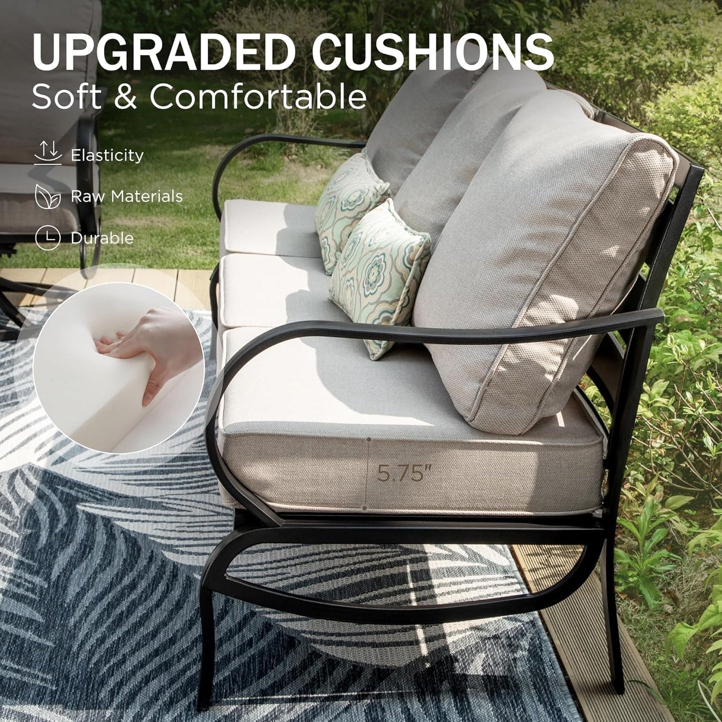 Deluxe 6 Piece Patio Furniture Set for Outdoor Comfort