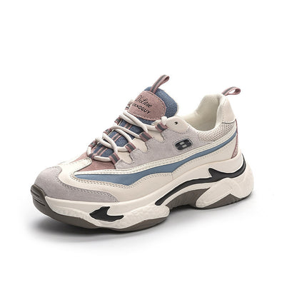 Autuspin Retro Flat Platform Sneakers Women Winter Autumn Cow Leather Breathable Cozy Casual Shoes Outdoor Trendy   Footwear
