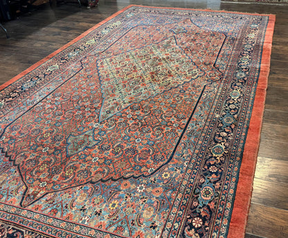 Antique Persian Bijar Rug 7x15-1