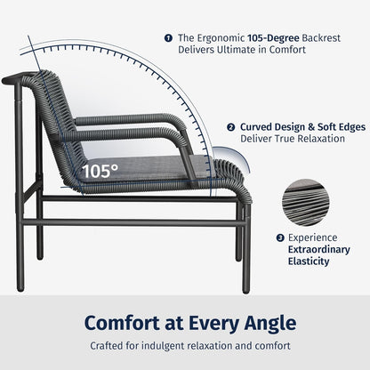 Stylish Four Piece Patio Furniture Set for Outdoor Comfort