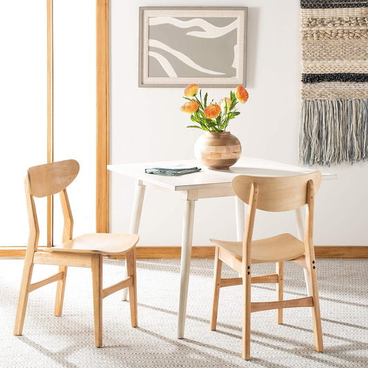 Home Lucca Retro Natural Dining Chair, Set of 2, Wood