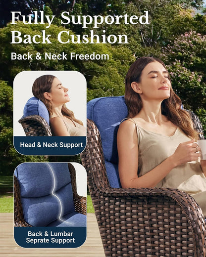 Luxury Outdoor Patio Furniture Set with Thick Cushions