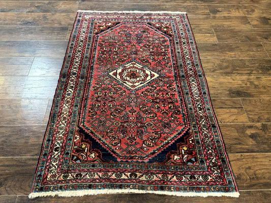 Antique Persian Tribal Rug 3.6 x 5, Hamadan Angelas Rug-0