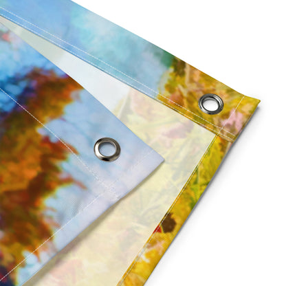 Fine Art Lake Painting Flag Tapestry