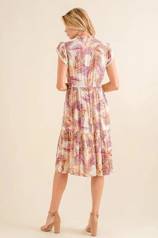 And The Why Boho Printed Tiered Dress