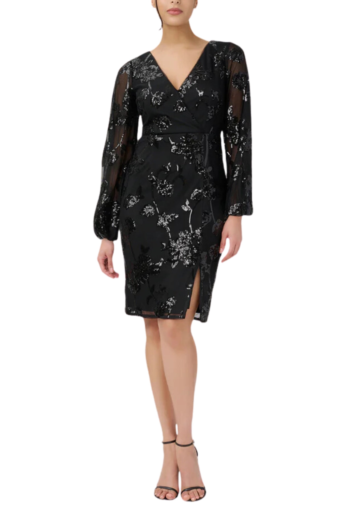 Adrianna Papell Women Sequined Sheath Dress-0