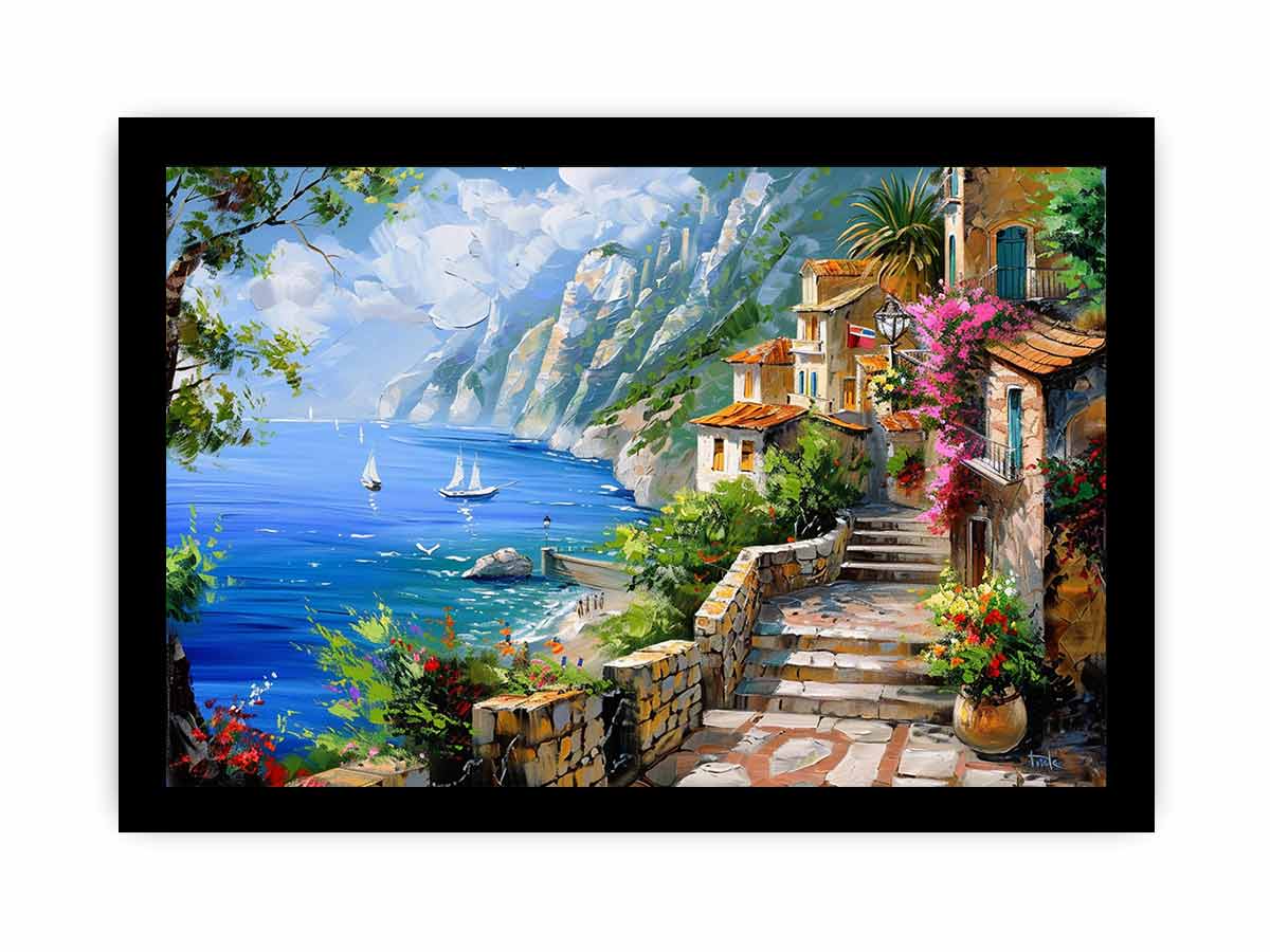 Mediterranean Landscape Canvas Art Print