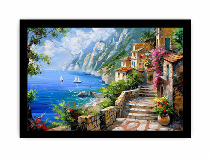 Mediterranean Landscape Canvas Art Print