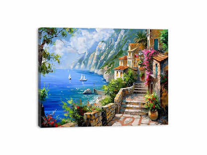 Mediterranean Landscape Canvas Art Print