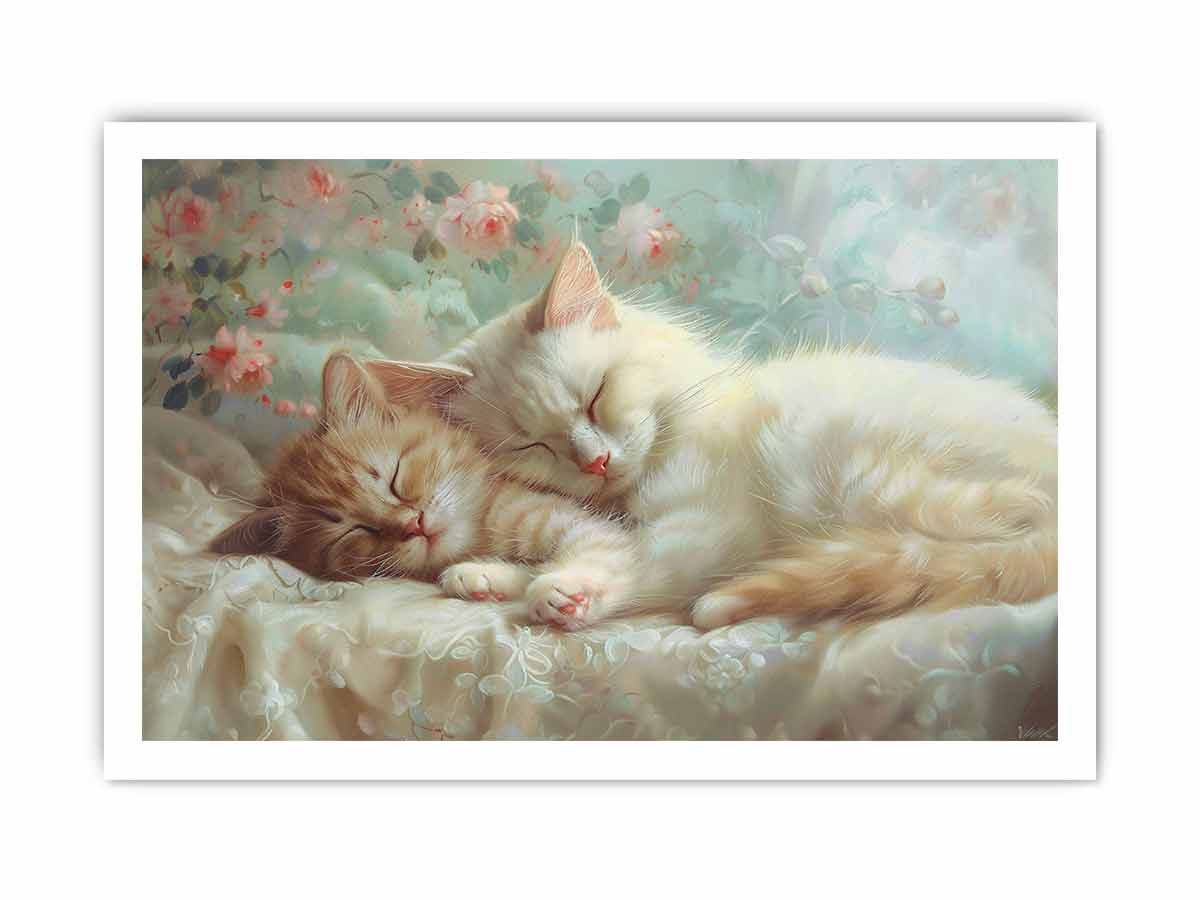 Cat Cute Baby Canvas Art Print