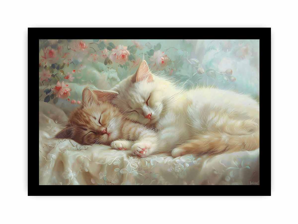 Cat Cute Baby Canvas Art Print