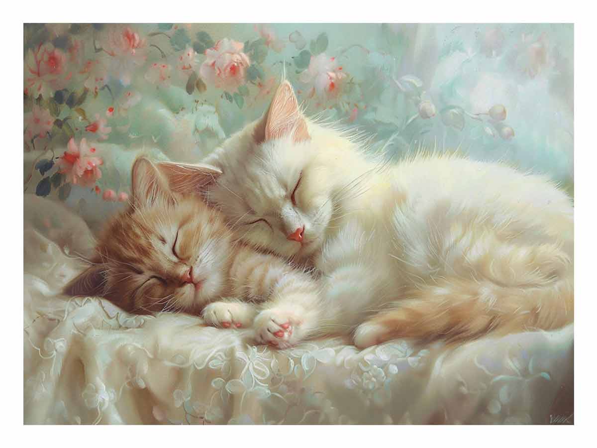 Cat Cute Baby Canvas Art Print