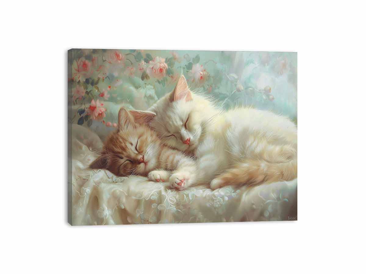 Cat Cute Baby Canvas Art Print