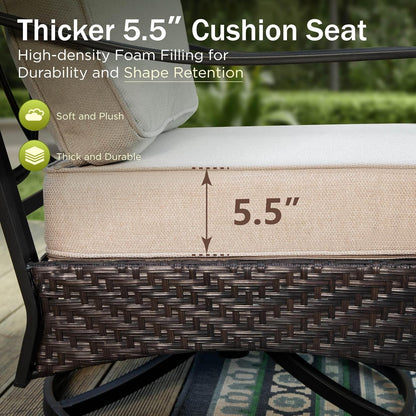 Modern Outdoor Patio Furniture Set with Thick Cushions