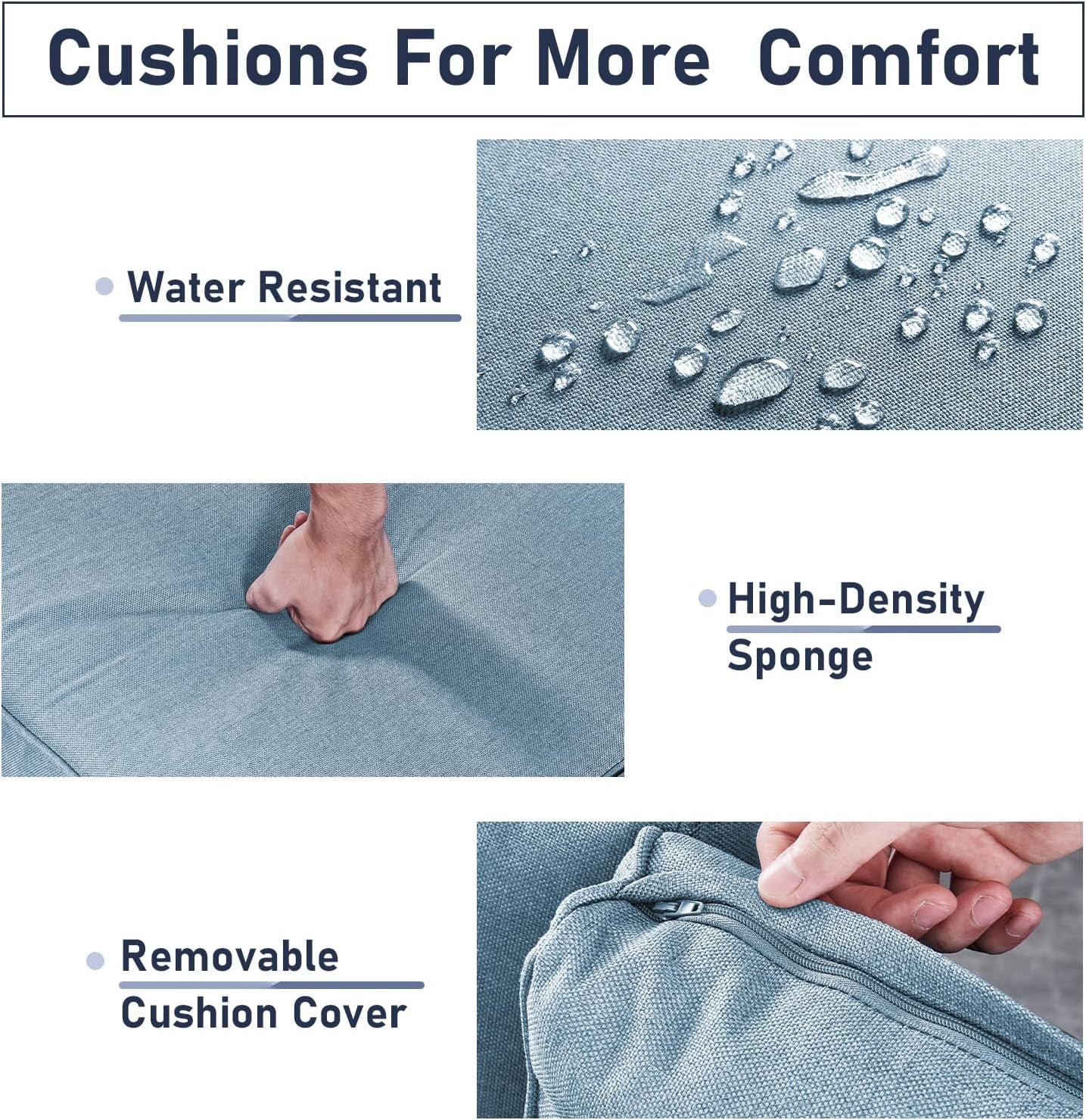 Comfortable 11 Piece Outdoor Furniture Set with Swivel Rockers