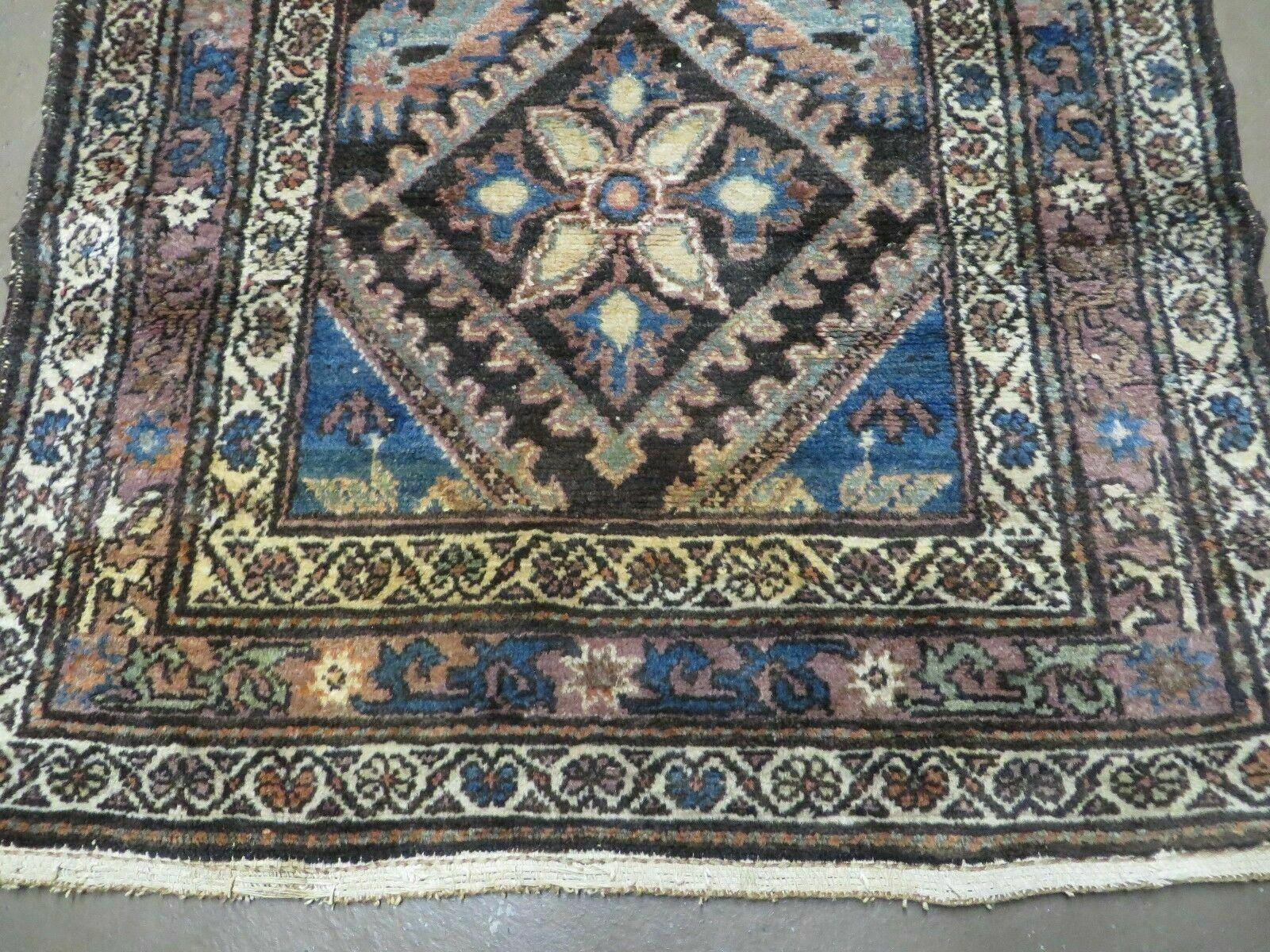 3' X 6' Antique Handmade India Floral Oriental Wool Rug Veg Dyes Nice-4