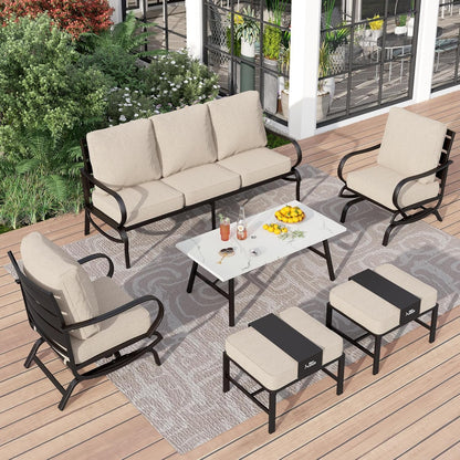 Deluxe 6 Piece Patio Furniture Set for Outdoor Comfort