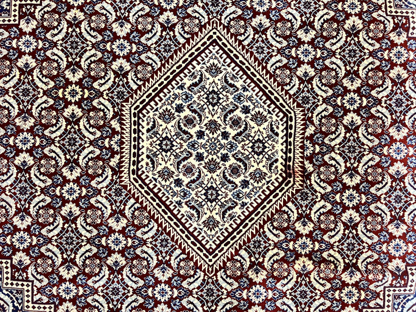 Karastan Rug 8x10, Kara Shah Red Bidjar, Belgium Power Loomed Rug, Wool Pile Karastan Rug, Vintage-3