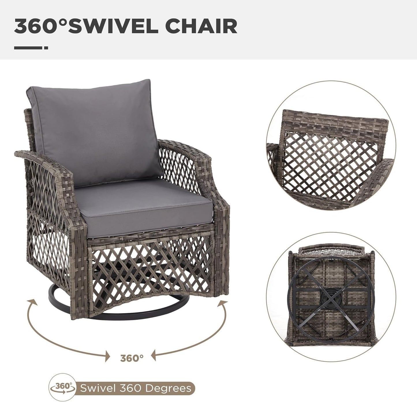 7 Piece Wicker Patio Furniture Set with Storage Coffee Table