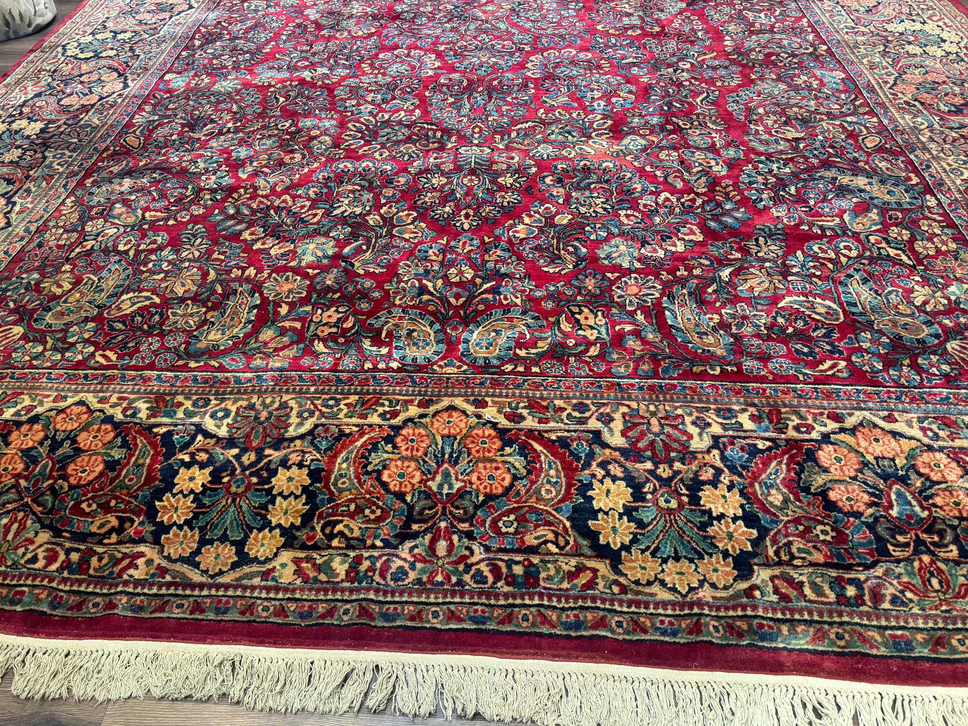 Palace Size Antique Persian Sarouk Rug 12x18-4