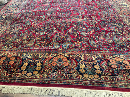Palace Size Antique Persian Sarouk Rug 12x18-4