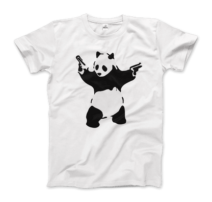 Banksy Pandamonium Armed Panda Artwork T-Shirt