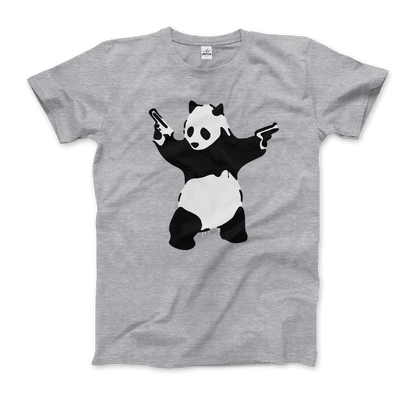 Banksy Pandamonium Armed Panda Artwork T-Shirt