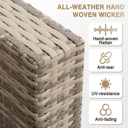 Outdoor Patio Furniture Set with Firepit Table and Cushions