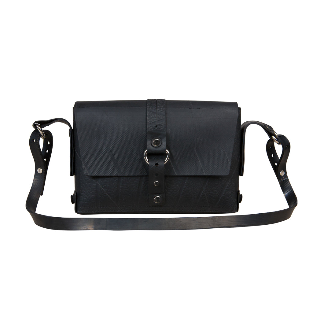 Paguro Upcycle Reina Black Vegan Handbag - Eco Friendly