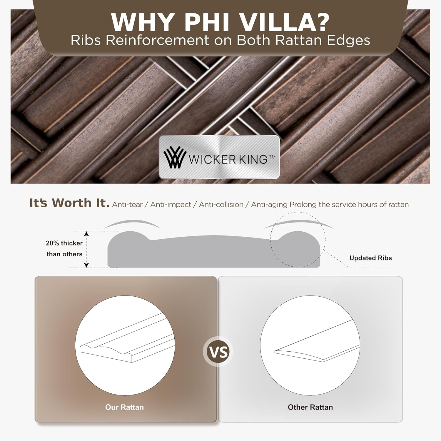 6-Piece Outdoor Patio Conversation Set with 56" Gas Fire Pit Table, Half-Moon Curved Sectional Sofa Outdoor Rattan Furniture Patio Set for 5 Seats with Cushioned, Beige-4