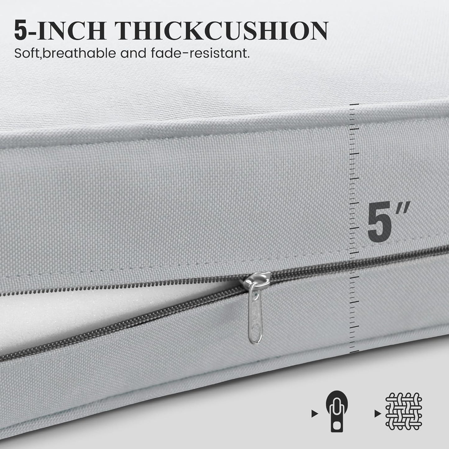 Aluminum Patio Furniture Set, 10 Piece Metal Outdoor Furniture Set, Patio Furniture Set with Waterproof Covers for Backyard Garden（Dark Grey&Light Grey）