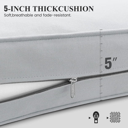 Aluminum Patio Furniture Set, 10 Piece Metal Outdoor Furniture Set, Patio Furniture Set with Waterproof Covers for Backyard Garden（Dark Grey&Light Grey）