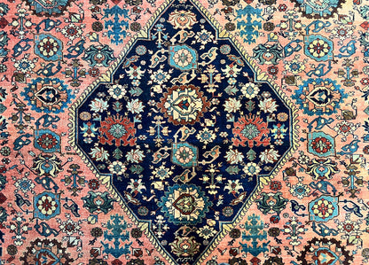 Rare Persian Sarouk Farahan Rug 9x15 – Antique Wool Carpet, Signed By Master Weaver-3