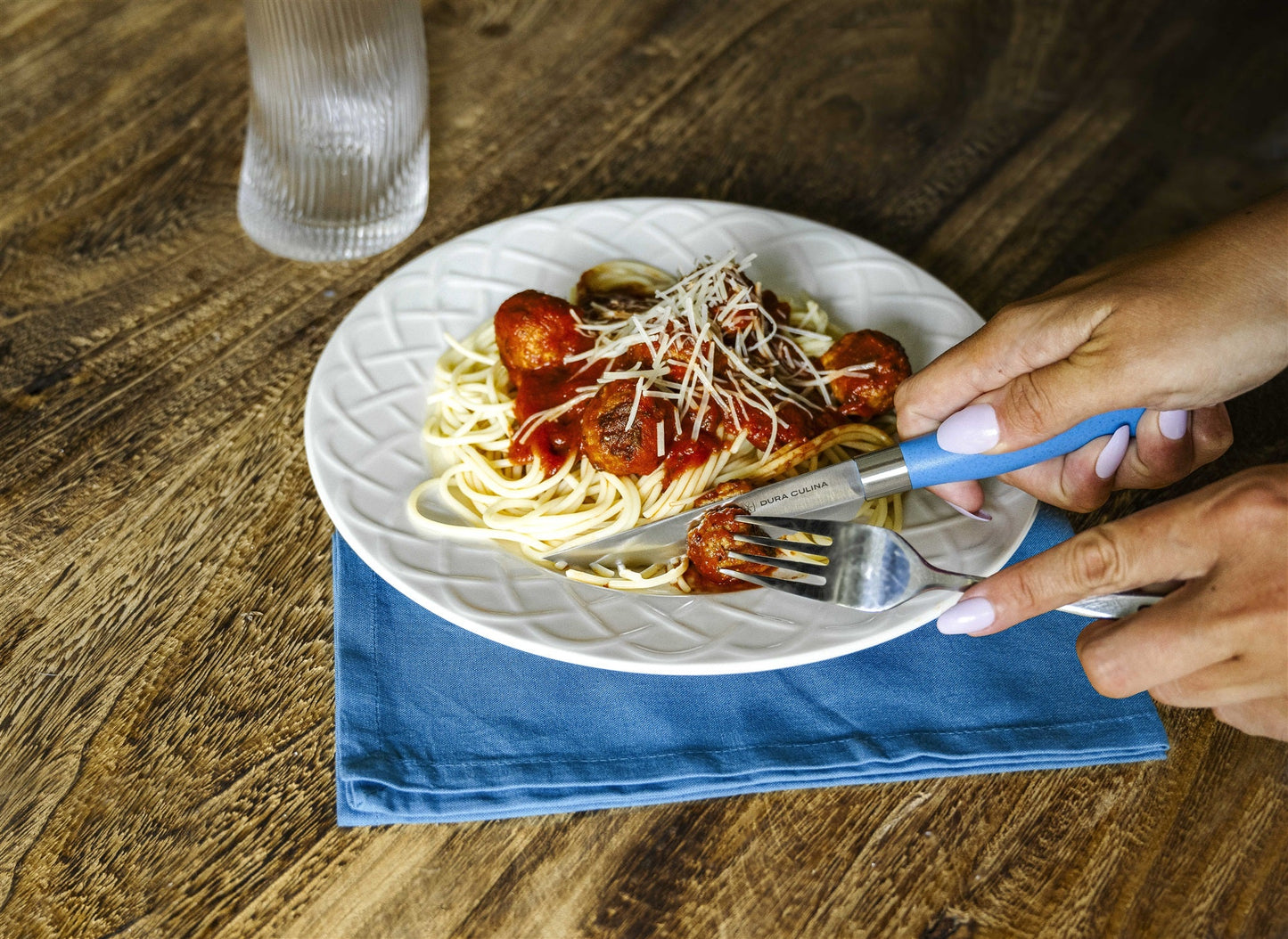 EcoCut 4 Piece Steak Knife Set, Blue