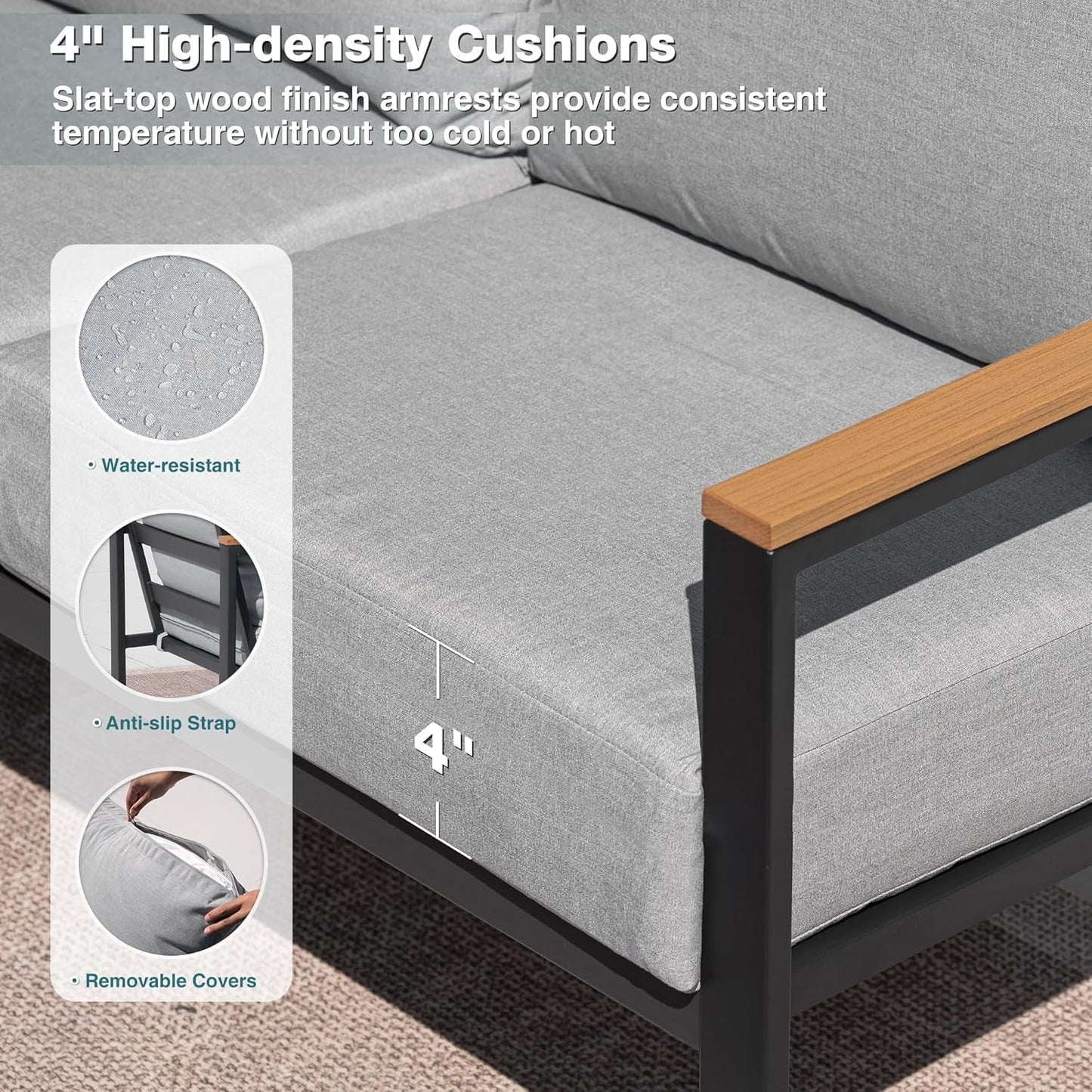 Durable Four Piece Outdoor Patio Furniture Set Upgrade